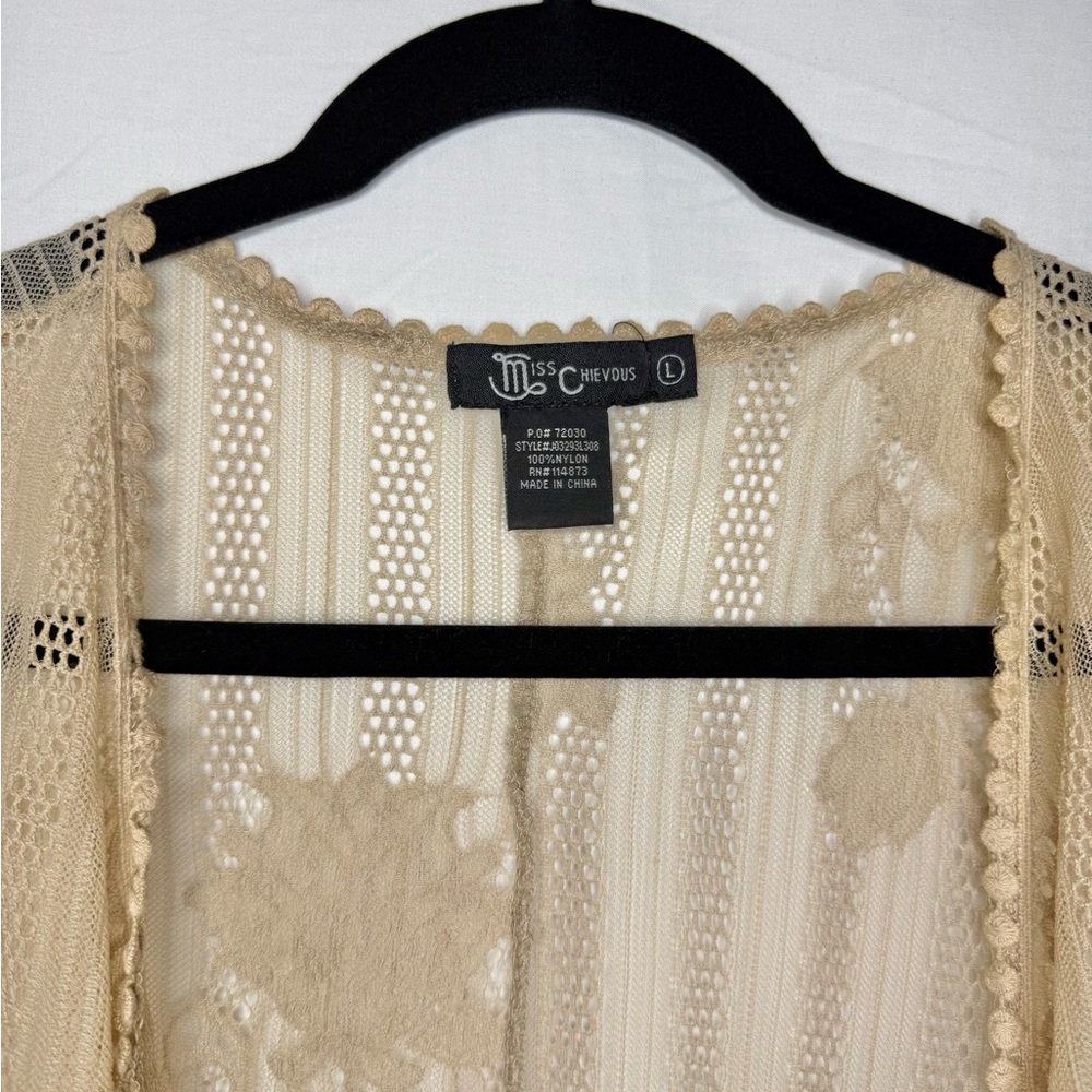 Miss Chievous Lace Beige Robe - Picture 2 of 7
